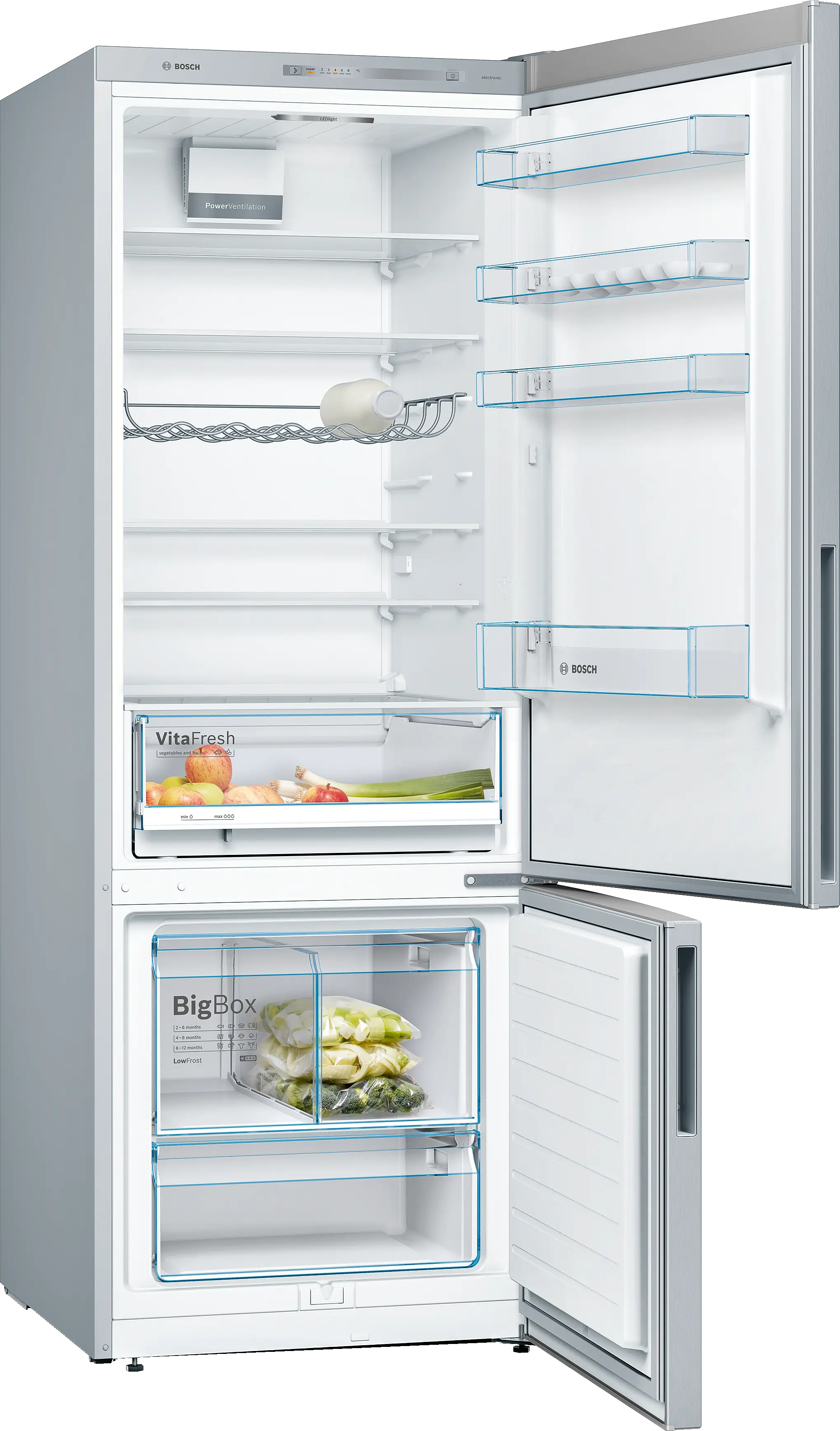 BOSCH REFRIGERATEUR / CONGELATEUR COMBI INOX
